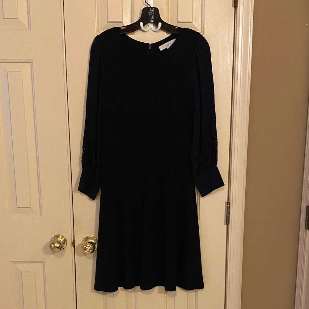 LOFT Blue Long Sleeve Dress